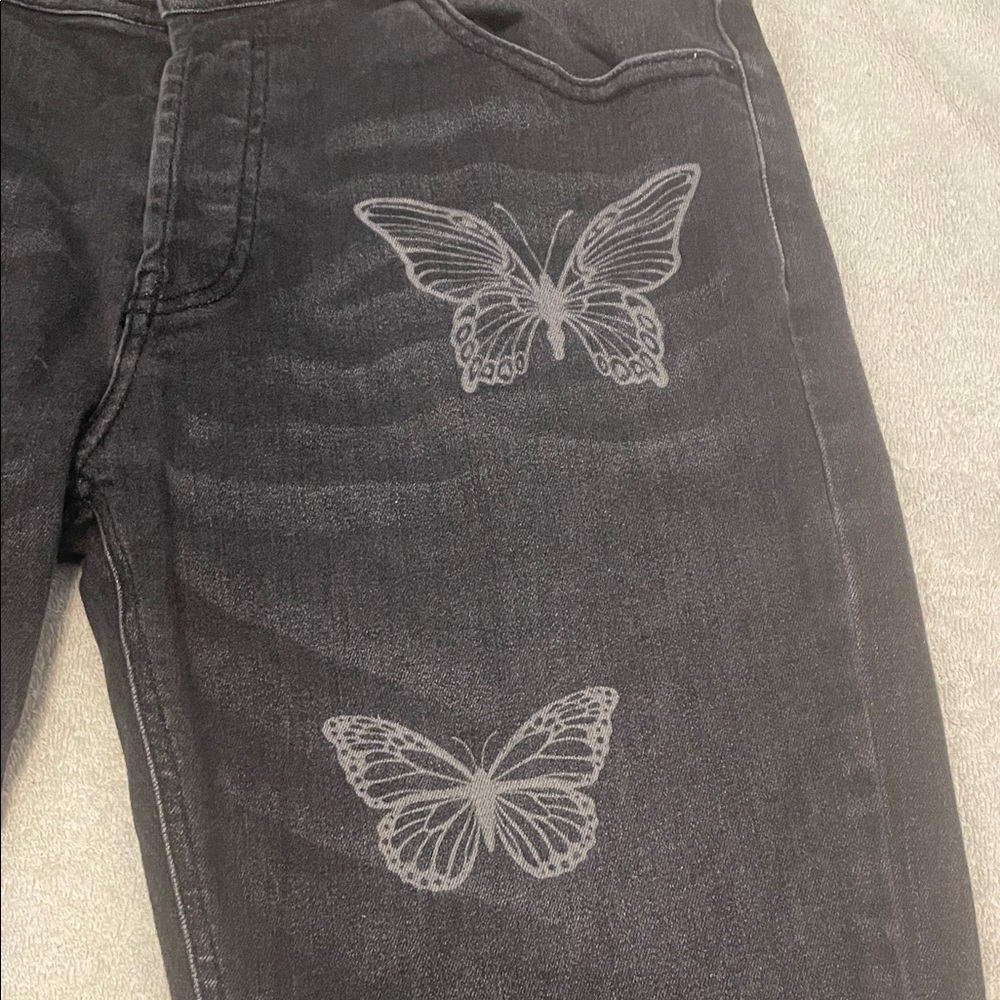 Chevignon Black Jeans with Butterflies - Picture 3 of 10